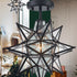 Black Moravian Star Ceiling Light Clear Glass Shade